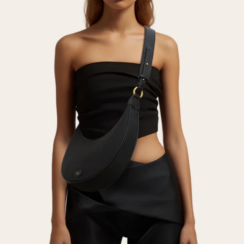 New w Tag: JW Pei Carly Nylon Saddle Bag - Black